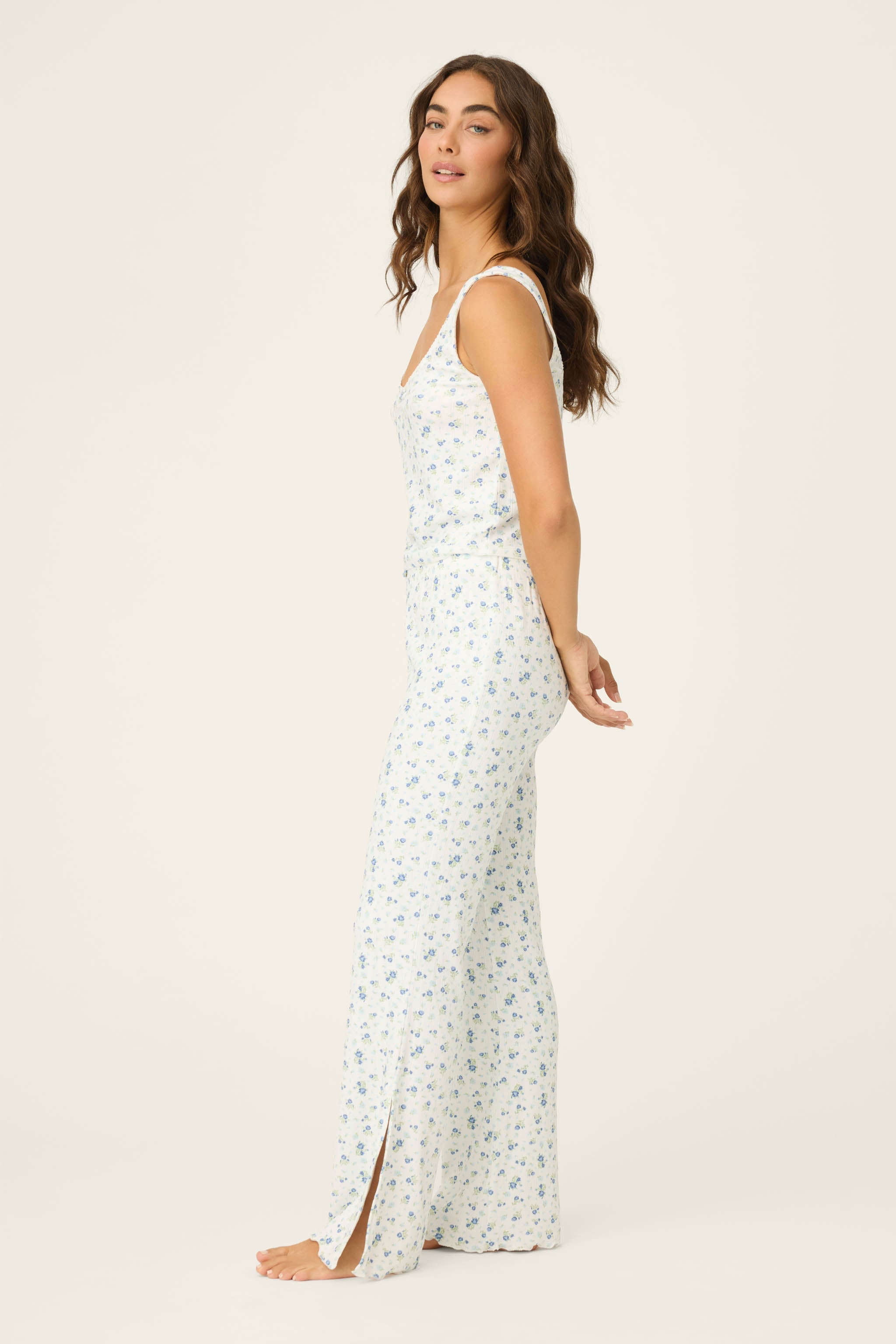 More Amour Ditsy Floral Pointelle PJ Set